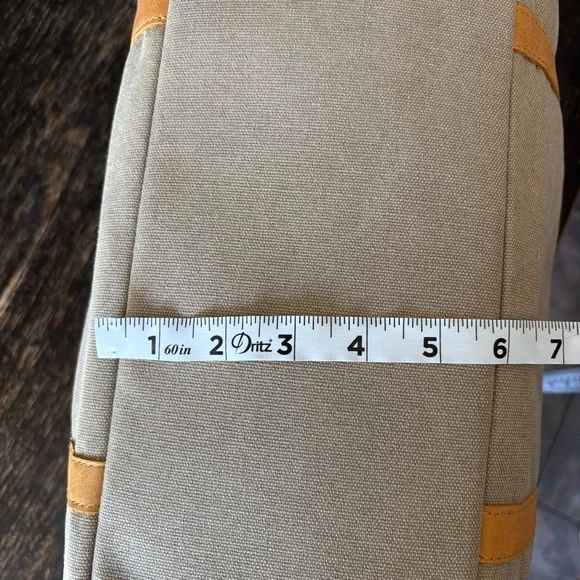 Hearth and Hand with Magnolia large  tan and grey canvas tote purse - Picture 7 of 13